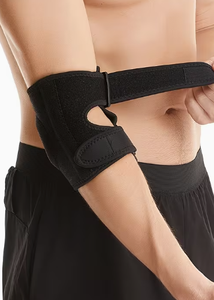 HAWK SPORTS INDUSTRIES Adjustable Neoprene Elbow Support Black Hook Loop Closure Breathable Unisex Football Basic Fitness - Product Image 5