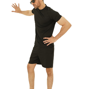 Ensemble de vêtements décontractés d'été 2026 pour hommes, respirant, 100 % coton tricoté, t-shirt à manches courtes et short assorti pour les vacances à la plage - Product Image 6