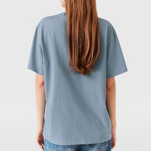 Camiseta de Alta Calidad en Poliéster/Algodón Suave, Color Personalizado, Diseño Gráfico Personalizado para Mujer, Impresión OEM, Cuello Redondo Transpirable, Corte Ajustado - Product Image 4