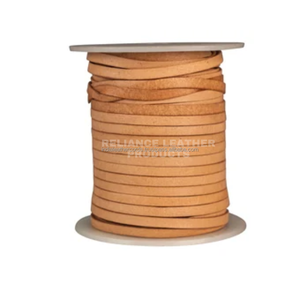 Cordon en cuir plat naturel durable de 5 mm, idéal pour les projets de bracelets et de colliers - Product Image 5