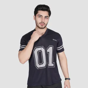 Camiseta deportiva con cuello en V personalizada por sublimación, fabricante de camisetas deportivas de malla para hombre, venta al por mayor OEM, MOQ bajo - Product Image 3