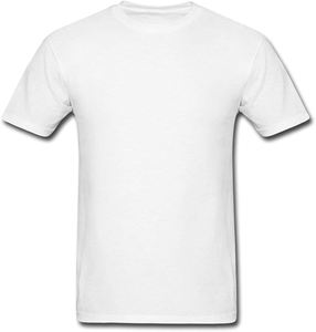 Camiseta blanca de seda para hombre, lisa, de algodón, cuello redondo, alta calidad, 100% poliéster, impresión personalizada, talla grande - Product Image 3