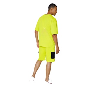 Ropa de verano con logotipo de diseñador personalizado, traje de dos piezas, 2 camisas de dos piezas y conjunto corto para hombres, manga corta, adultos personalizables - Product Image 2