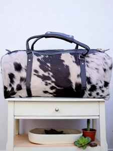 Bolsa de Viaje de Cuero Vacuno Vintage, Bolsa de Fin de Semana de Gran Capacidad, Ligera, con Cierre, Portátil, LHDB-0087 - Product Image 2