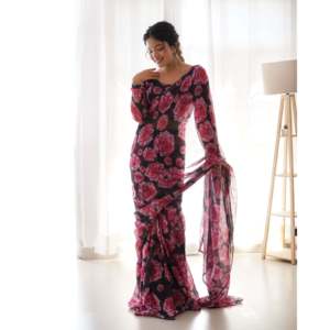 Lisa Misha Black Saree - Product Image 5