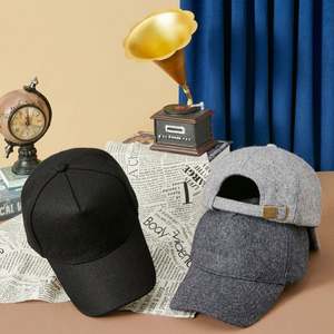 Gorro de Béisbol Grueso con Forro de Lana, Versátil y Moderno, para Hombres y Mujeres de Mediana Edad y Mayores, Gorro Deportivo que Mantiene el Calor - Product Image 1