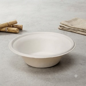 Bol alimentaire en pulpe de canne à sucre de 6 oz, emballage en vrac, bol biodégradable pour restaurants - Product Image 1