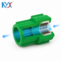 Raccord Droit Femelle PPR Vert pour Tuyau de Conduite, Joint Thermofusible pour Alimentation en Eau Domestique, Vente en Gros