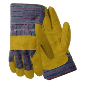 Gants de travail industriels robustes en cuir de vachette pleine fleur avec doublure en coton pour la protection des mains des riggers - Product Image 2