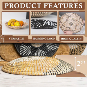 Estante de Pared Decorativo de Estilo Art Deco con Mimbre Marino, Cesta Tejida Decorativa para Cocina de Verano - Product Image 6