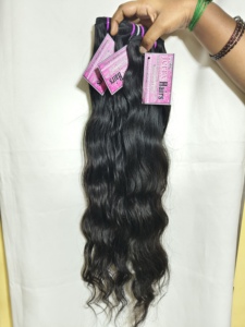 Extensiones de Cabello Humano Jerry Hairs, Cabello Remy Indio Sin Procesar, Ondulado Suelto, Doble Trama a Máquina, Colores Más Oscuros, Estilo Rosa - Product Image 5