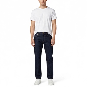 Jeans de Mezclilla Rasgados de Lavado Claro para Hombre, Corte Recto Ajustado, Cintura Media, Pantalones Casuales de Estilo Urbano, Exportación desde BD - Product Image 5