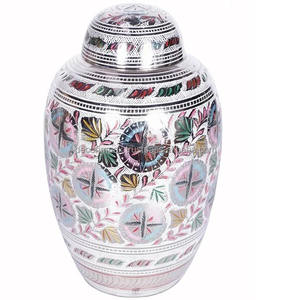 สินค้าขายดีทันสมัยเป็นมิตรกับสิ่งแวดล้อมทำด้วยมือโกศใส่ศพด้วยทองเหลืองเคลือบผิวสีเข้มและเน้นสีทอง - Product Image 5