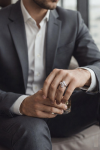 Luxury Hip Hop Cross <b>Ring</b> for Men, Iced Out Diamond Look in 925 Sterling <b>Silver</b> or Gold Finish, Religious <b>Statement</b> <b>Ring</b> Gift - Product Image 5