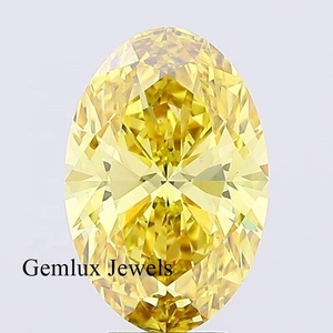 Alta calidad Fancy Vivid Yellow 2,5 quilates Oval Cut Lab Grown Diamante suelto IGI Certified Oval Cut VS Clarity Lab Grown Diamond - Product Image 1