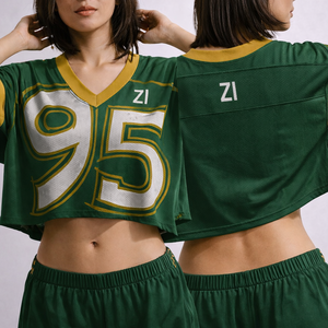 Professional Custom Wholesale American Football Jersey Sublimated Basketball Cropped <b>Top</b> Breathable Summer Jersey Shirt Design - Product Image 1