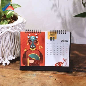 Calendrier de table personnalisé en gros avec reliure spirale - Product Image 3