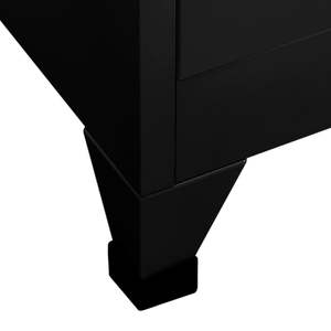 Grand casier rectangulaire en acier noir pour rangement - Product Image 6