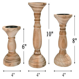 Ensemble de 3 chandeliers en bois, style vintage, faits à la main, pour la décoration de la maison - Product Image 2