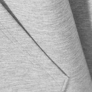 Sweat-shirt à capuche zippé gris pour homme, coupe ample, décontracté, 100% coton molletonné, couleur unie, brodé, vêtements d'hiver - Product Image 6