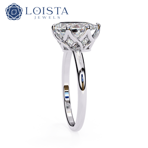 Custom Lab Grown Diamond Engagement <b>Ring</b> Marquise Solitaire Gold IGI Certified for Women - Product Image 2