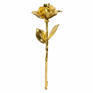 Rosa Real Bañada en Oro de 24k, Hecha a Mano, con Caja de Regalo para Decoración de Aniversarios y Bodas, al Precio Más Bajo - Product Image 1
