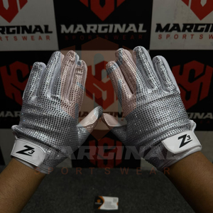 Nuevos Guantes de Fútbol Americano con Pedrería para Hombre, Guantes Deportivos de Fútbol Americano con Pedrería de Color Blanco, Tendencia Actual - Product Image 1