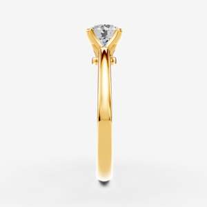 Anillo Solitario Clásico Redondo en Oro Rosa de 18K con Diamante, Anillo de Compromiso o Boda, Solitario con Garras, Joyería Minimalista y Moderna - Product Image 1