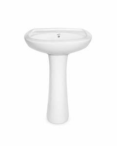 Precio de Fábrica, Juego de Lavabo con Pedestal de Cerámica SANSO Capri, 5 Años de Garantía, Acabado Brillante, Venta al por Mayor, Modelo 4005 OEM - Product Image 1