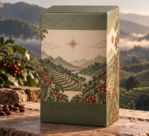 กล่องกาแฟไฮแลนด์คอมพาสแบบกำหนดเองพร้อมฝาปิดอัตโนมัติสำหรับขายปลีก - Product Image 5