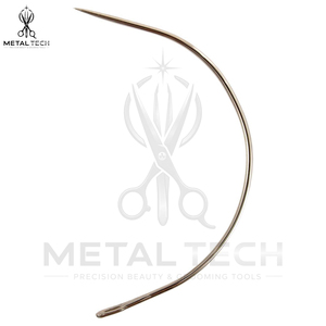 Aiguilles à extensions de cheveux incurvées en forme de C, design le plus récent, acier inoxydable de haute qualité, aiguilles à coudre pour tissage, outil de salon - Product Image 3