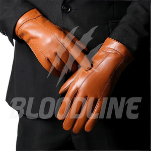 Guantes de ciclismo de cuero negro deportivos, transpirables y sin forro, para las cuatro estaciones, estilo deportivo, guantes de moto. - Product Image 4