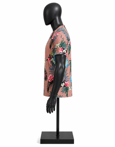Camiseta con Estampado Floral Personalizada para Hombre, Venta al por Mayor, Manga Corta, Cuello Redondo, Informal, Verano, Estampado Tropical Hawaiano, Fabricante OEM - Product Image 3