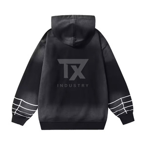 Sudadera con Capucha para Hombre, Diseño Personalizado con Logotipo Bordado, Estilo Urbano, Color Liso, para Invierno - Product Image 4