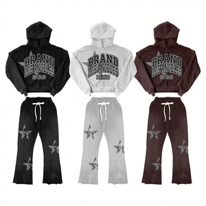 Ensemble jogging deux pièces pour homme, design personnalisé, tissé pour l'hiver, avec tissu thermique - Product Image 1