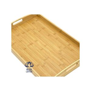 Bandeja de Servir de Bambú de Primera Calidad con Acabado Impecable, Ideal para Servir Alimentos y Organizar Objetos, Mejora el Estilo - Product Image 1