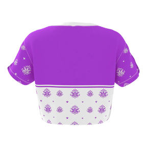 เสื้อครอปสำหรับผู้หญิงเสื้อครอปแบบลำลองพิมพ์โลโก้จำนวนมากผลิตจากผ้าฝ้ายสั่งผลิตได้ตามต้องการ - Product Image 2