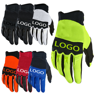 Gants de course coupe-vent en cuir à imprimé squelette, pour activités de plein air, motocross, unisexe, avec sangle de poignet réglable, antidérapants - Product Image 1