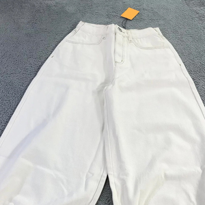 Pantalones Vaqueros Clásicos de Alta Calidad, Anchos y Holgados, para Mujer, Estilo Boyfriend, con Cierre de Encaje - Product Image 1