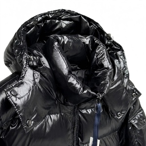 Blouson d'hiver unisexe à motif lettres, à capuche, fermeture éclair, imperméable, écologique, coupe-vent, décontracté, longueur standard - Product Image 5