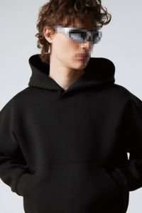 Nueva Sudadera con Capucha de Moda Urbana, 520 Gsm, Algodón Air, Hombros Caídos, Doble Capa, Corte Cuadrado y Recortado - Product Image 2