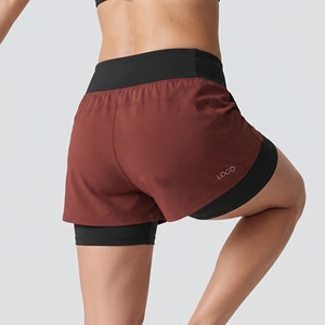 Shorts de sport 2-en-1 personnalisés pour femmes, légers, avec poches, pour la course, la gym et l'entraînement – Vente en gros - Product Image 3