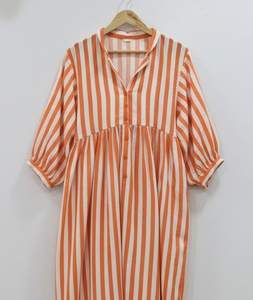 Vestido Informal de Verano Hecho a Mano 100% Algodón, Estampado Floral Indio, Transpirable, Largo Midi, para Uso Diario - Product Image 5