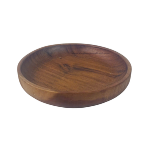 จานไม้ทำด้วยมือ-เครื่องใช้สำหรับบ้านและคาเฟ่แบบออร์แกนิกที่ยั่งยืน - Product Image 4