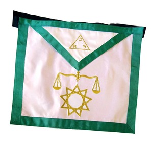 8th Degree Scottish Rite <b>Apron</b> <b>White</b> with Green Borders Any Design Of Your Choosing With Any Demand Or Desire On <b>Aprons</b> - Product Image 1