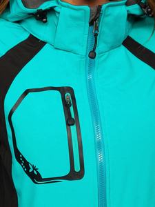 Vente en gros de veste softshell matelassée bleu royal pour femme, lettre brodée, décoration, service OEM personnalisé, option économique - Product Image 4