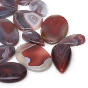 Pierres précieuses d'agate rouge naturelle du Botswana, prix d'usine en gros, pierres brutes pour la fabrication de bijoux, cabochons 20-35 mm - Product Image 2