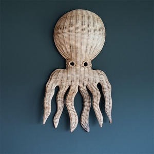 Mejor Precio, Escultura de Pared Colgante de Mimbre con Forma de Flor Bohemia, Cesta Decorativa Tejida para Decoración del Hogar, Decoración para Cuarto de Bebé - Product Image 6