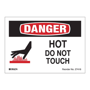Étiquettes réfléchissantes Brady « Danger - Chaud - Ne pas toucher » - Adhésif durable pour surfaces à haute température - Product Image 3