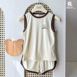 Ensemble de vêtements pour enfants, unisexe, en viscose rafraîchissante, style coréen Seunkids, respirant, pour l'été, vêtements de haute qualité fabriqués au Vietnam - Product Image 4